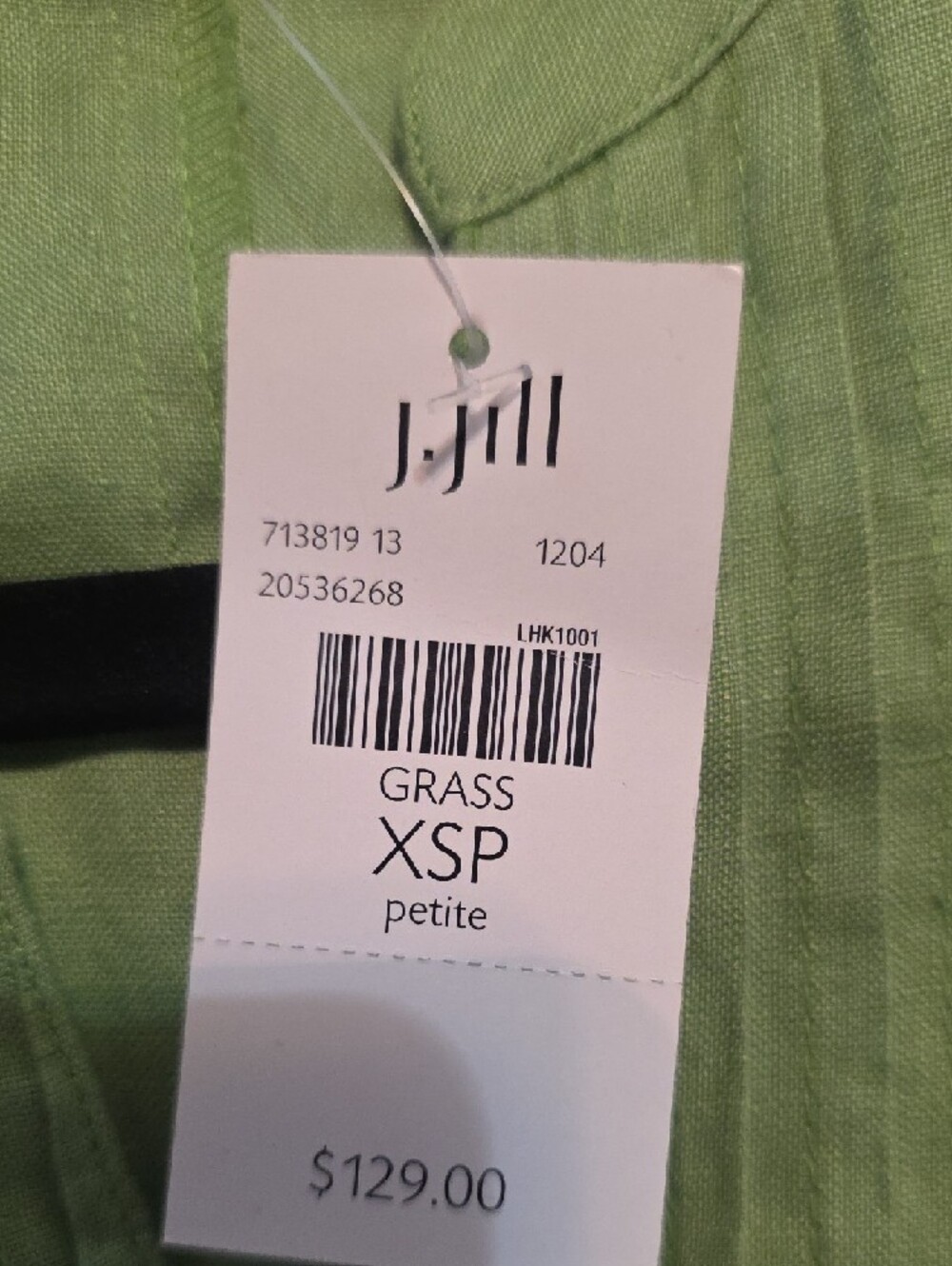 J.Jill Sleeveless Green Pintuck Linen Dress - Picture 4 of 5